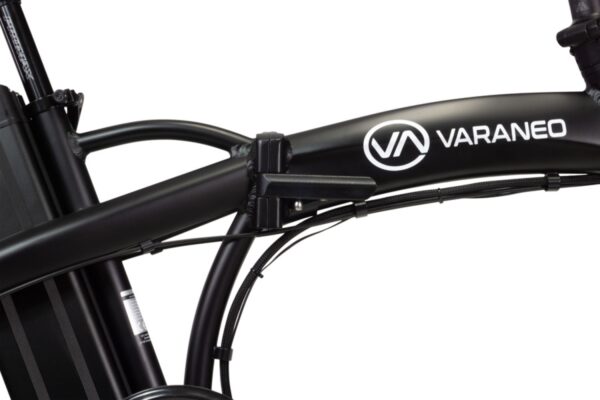 VARANEO Dinky S Elektrisk sammenleggbar tråsykkel på 561,6 Wh batterikapasitet og FATBIKE dekk.